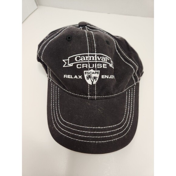 Carnival Cruise Hat Cap Strap Back Black Adjustable - Picture 1 of 5